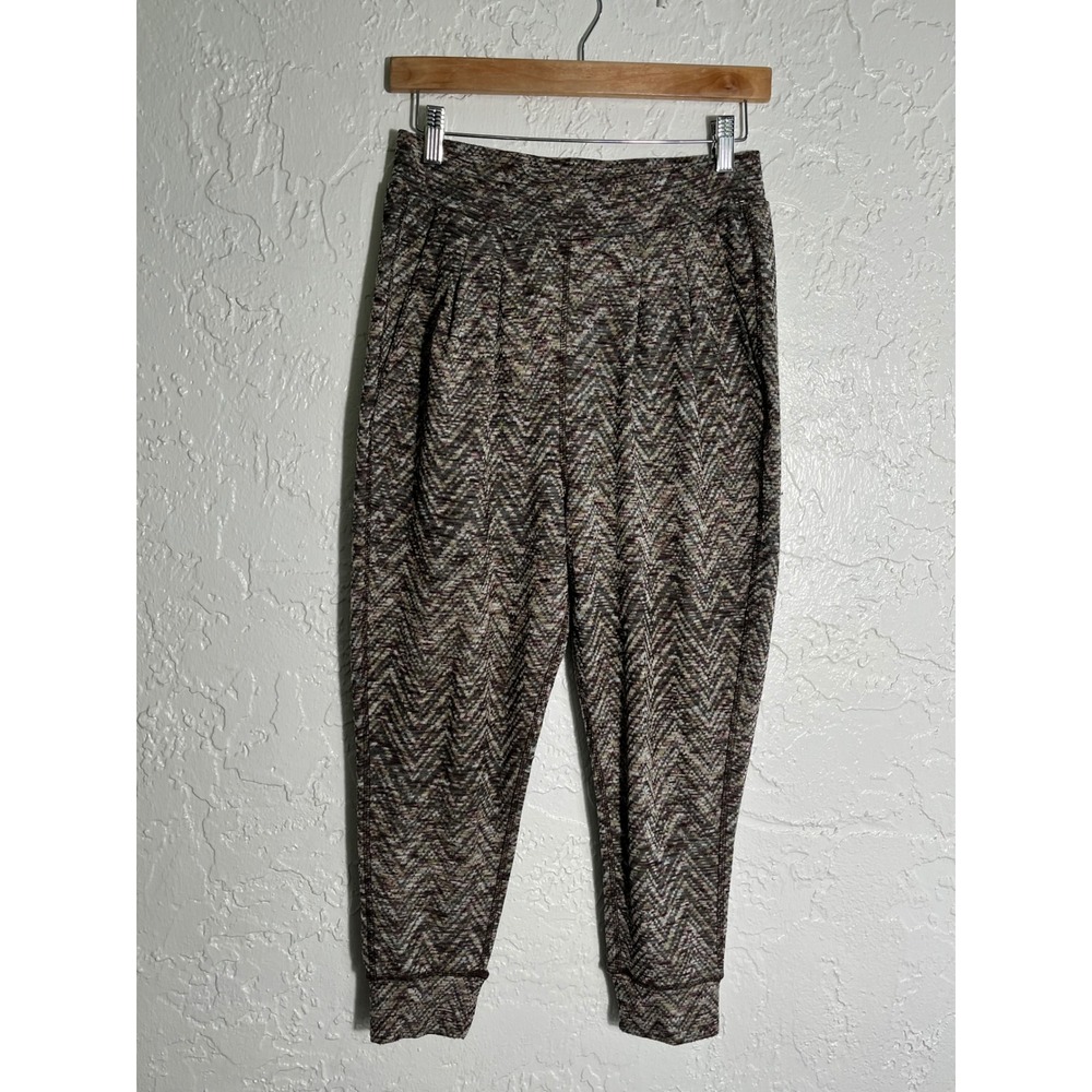 Free People Chevron Knit Jogger Pants Boho Tapered‎ Ankle Lounge XS